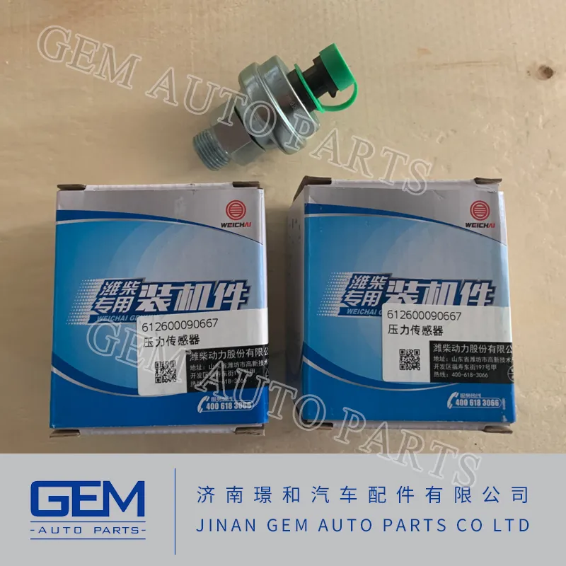 Weichai Engine 612600090667 Pressure Sensor for Heavy Dump Truck Spare Parts Weichai Lgmg Sany Tonly Fast Truck Mining Equipment Spare Parts