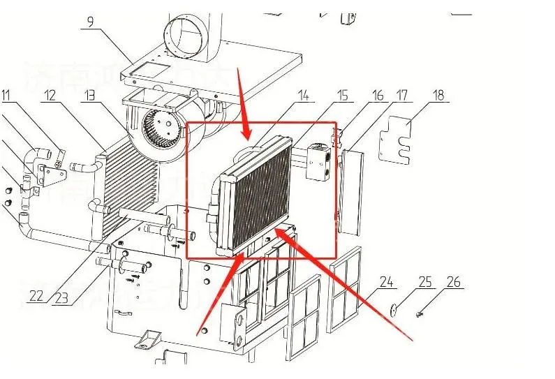 Refrigerator Assembly 4190002308013 for Lgmg Mining Parts Truck Spare Parts