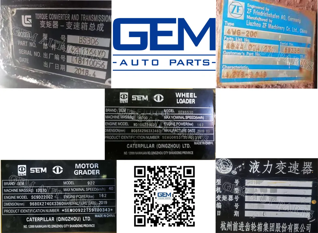 Zf Advance Transmission for Liugong Sem Sdlg Wheel Loader Motor Grader