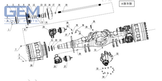 SANY SKT130S mining truck axle parts 